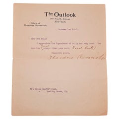 Theodore Roosevelt Letter from October 1910