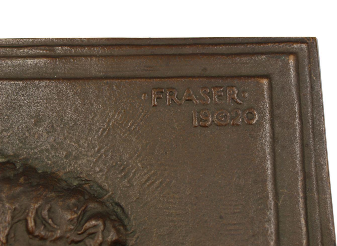 Theodore Roosevelt Plaque Portrait by James Earl Fraser, 1920 In Good Condition In Colorado Springs, CO