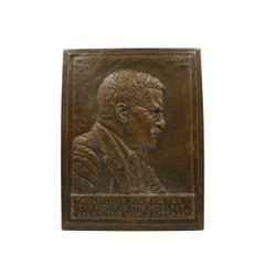 Theodore Roosevelt Plaque Portrait by James Earl Fraser, 1920