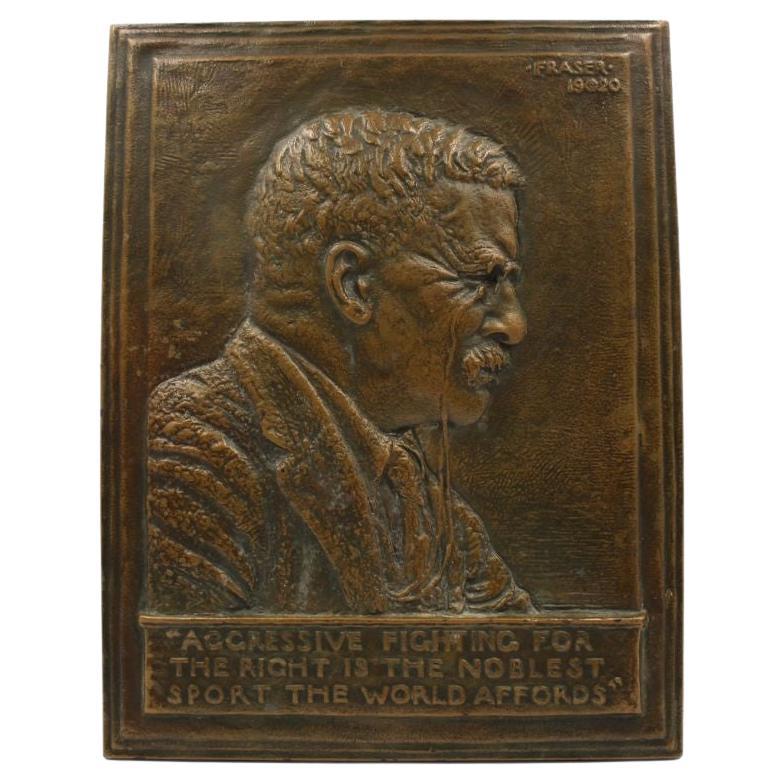 Theodore Roosevelt Plaque Portrait by James Earl Fraser, 1920