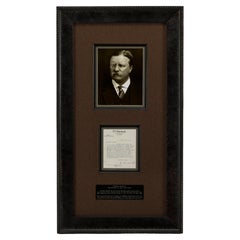 Theodore Roosevelt unterzeichnete Brief Collage