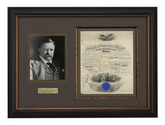 Theodore Roosevelt firma la nomina presidenziale, datata 27 febbraio 1908