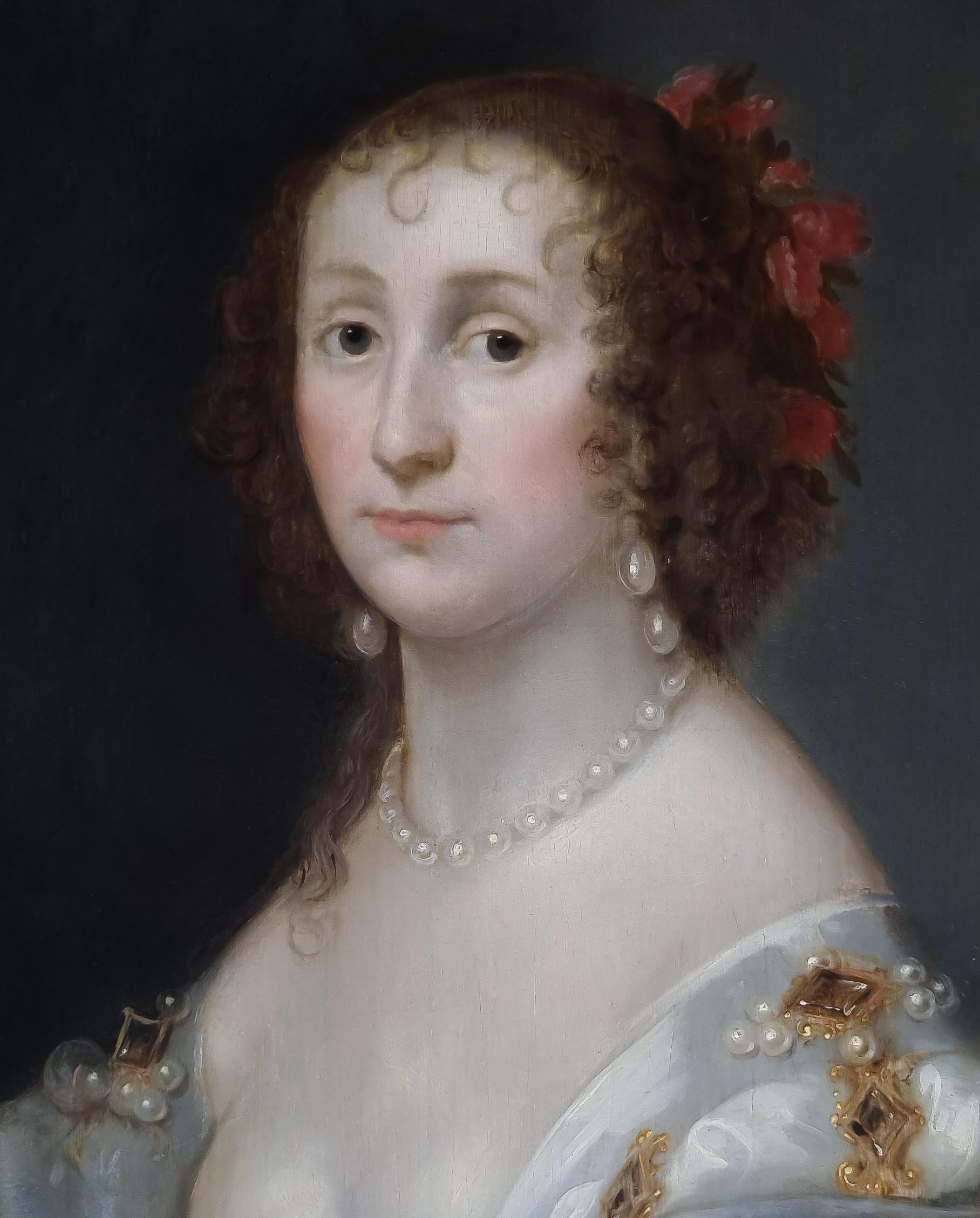 Porträt einer Lady Diana Cecil, Gräfin von Elgin, um 1638, Manor House Provenienz, Porträt einer Dame im Angebot 6