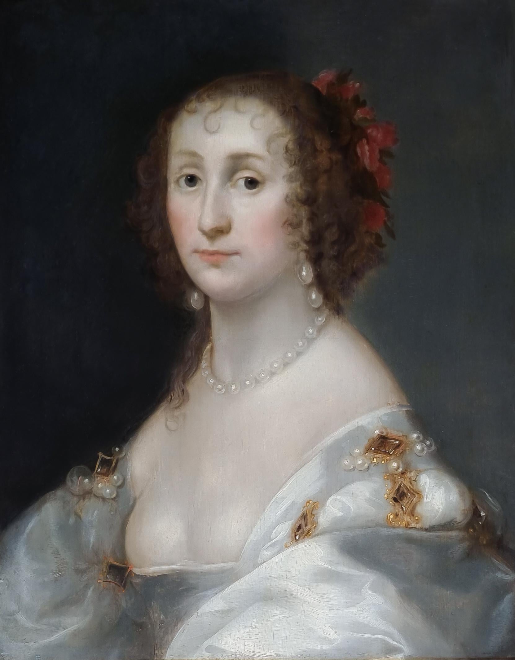 Porträt einer Lady Diana Cecil, Gräfin von Elgin, um 1638, Manor House Provenienz, Porträt einer Dame im Angebot 5