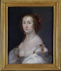 Antique Portrait of a Lady Diana Cecil, Countess of Elgin c.1638, Manor House Provenance