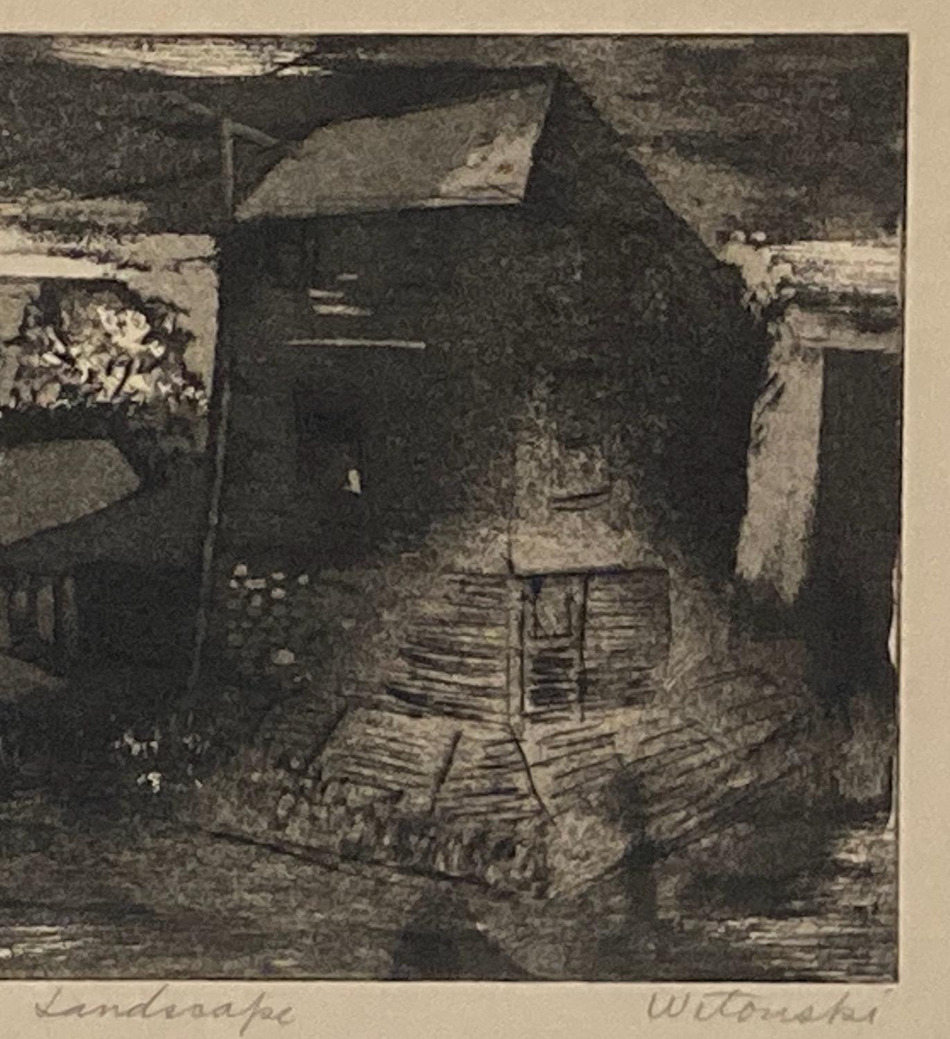 Der aus Ohio stammende Witonski ließ sich im New Yorker Stadtteil Chelsea nieder, und bei diesem Motiv könnte es sich durchaus um eine Szene aus Chelsea handeln. Vor allem aber ist es eine Hommage an den Stichtiefdruck. Es zeugt von der Freude,