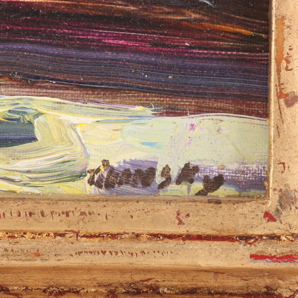 Theodore Tihansky (Américain, né en 1953-mort en 2019), peinture de Monhegan Island, Maine Bon état à Philadelphia, PA