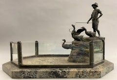 Bronze Boy with Geese Terrarium