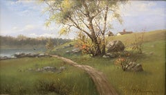 Paisaje con camino de carro