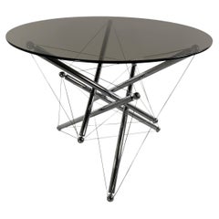 Mesa de tensión cromada Theodore Waddell para Cassina Moderna de mediados de siglo