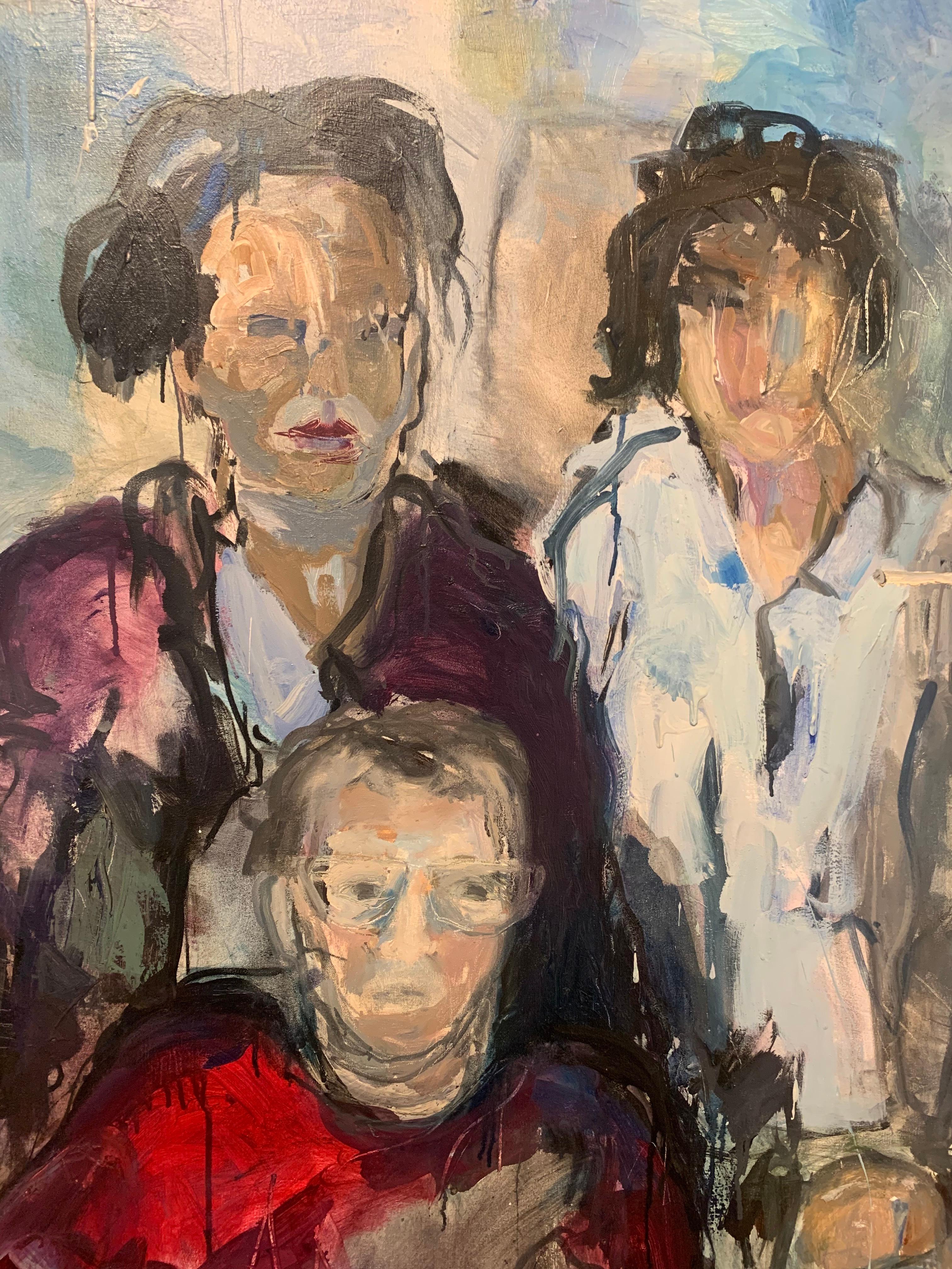 American Family #1 - Expressionist Painting by Theodore Waddell