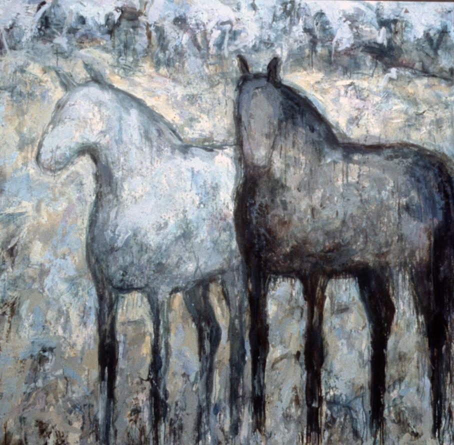 Animal Painting de Theodore Waddell - Caballos de Arrow Creek