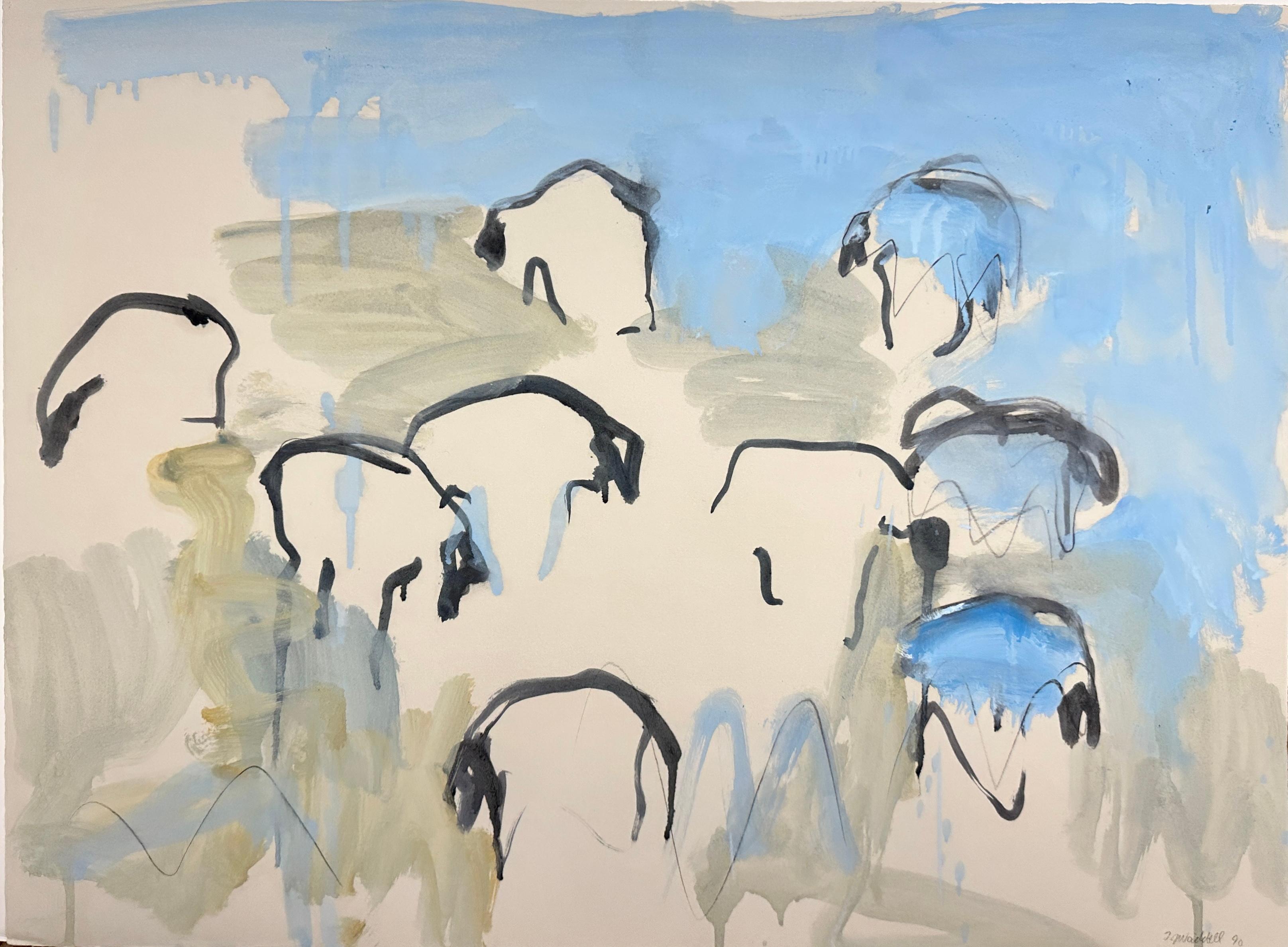 Theodore Waddell Animal Painting - Basin Sheep Drawing #11