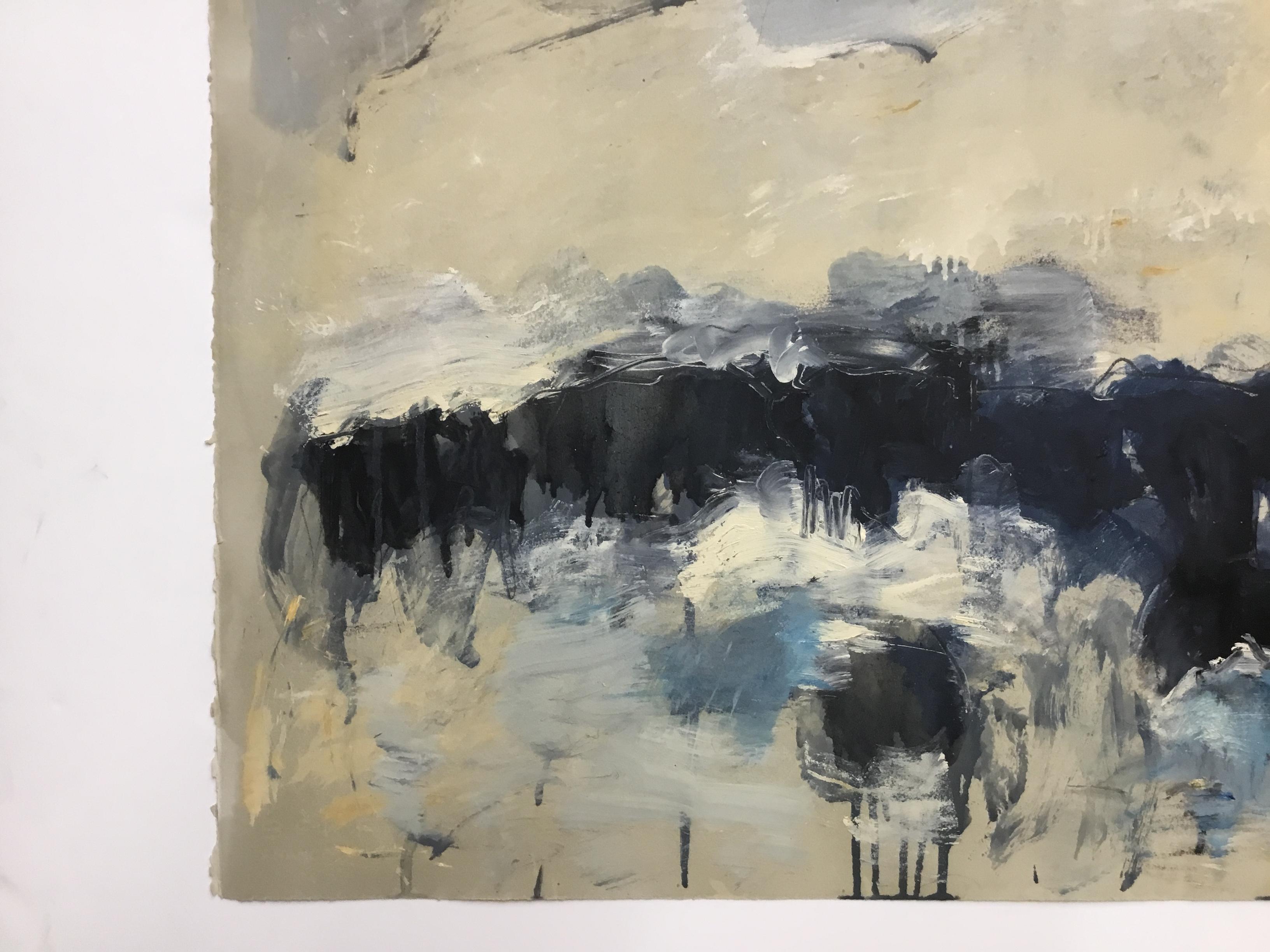 Lima Angus Dr. #10 - Gray Animal Painting by Theodore Waddell