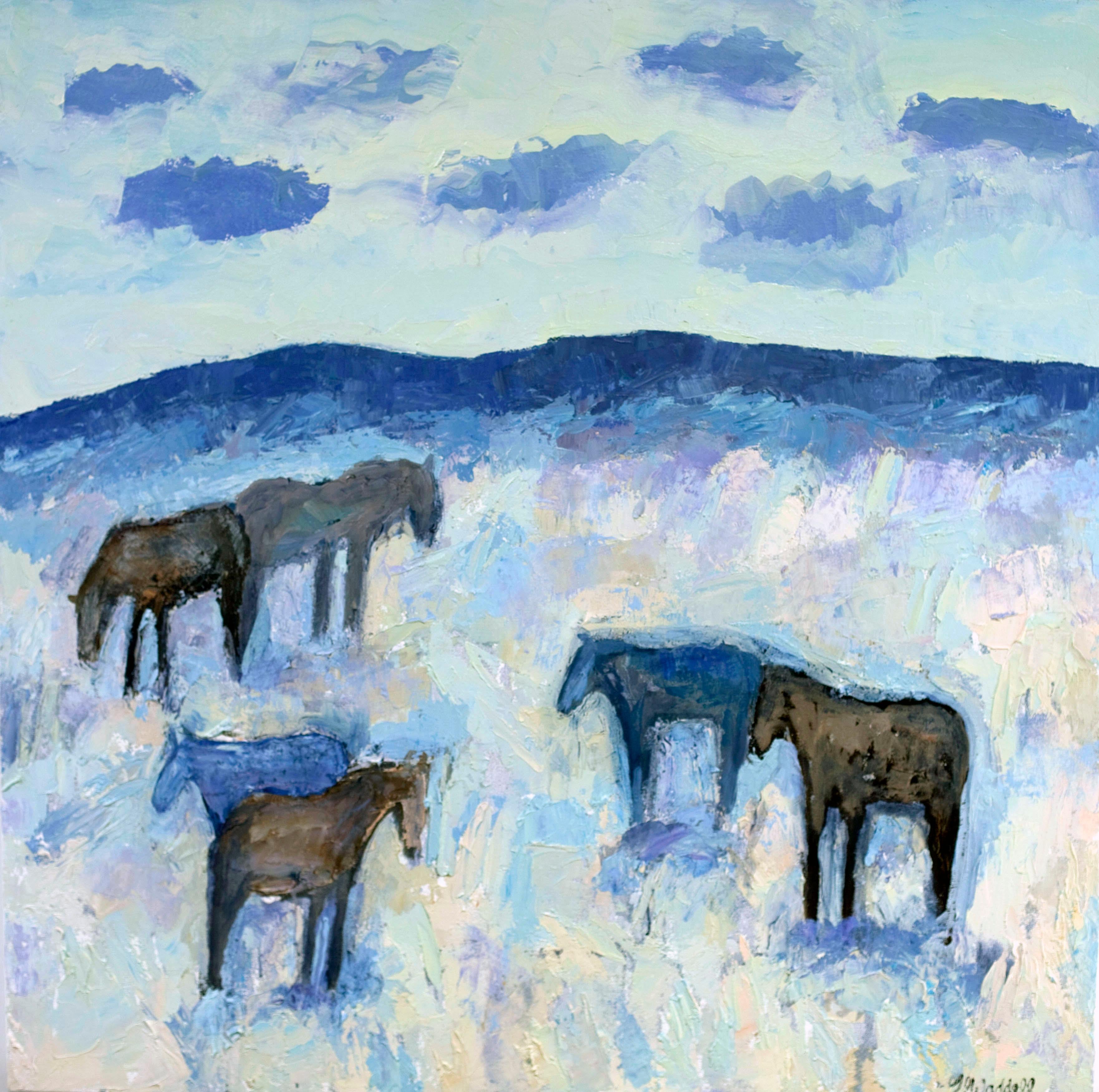 Theodore Waddell Landscape Painting - Picabo Horses #7