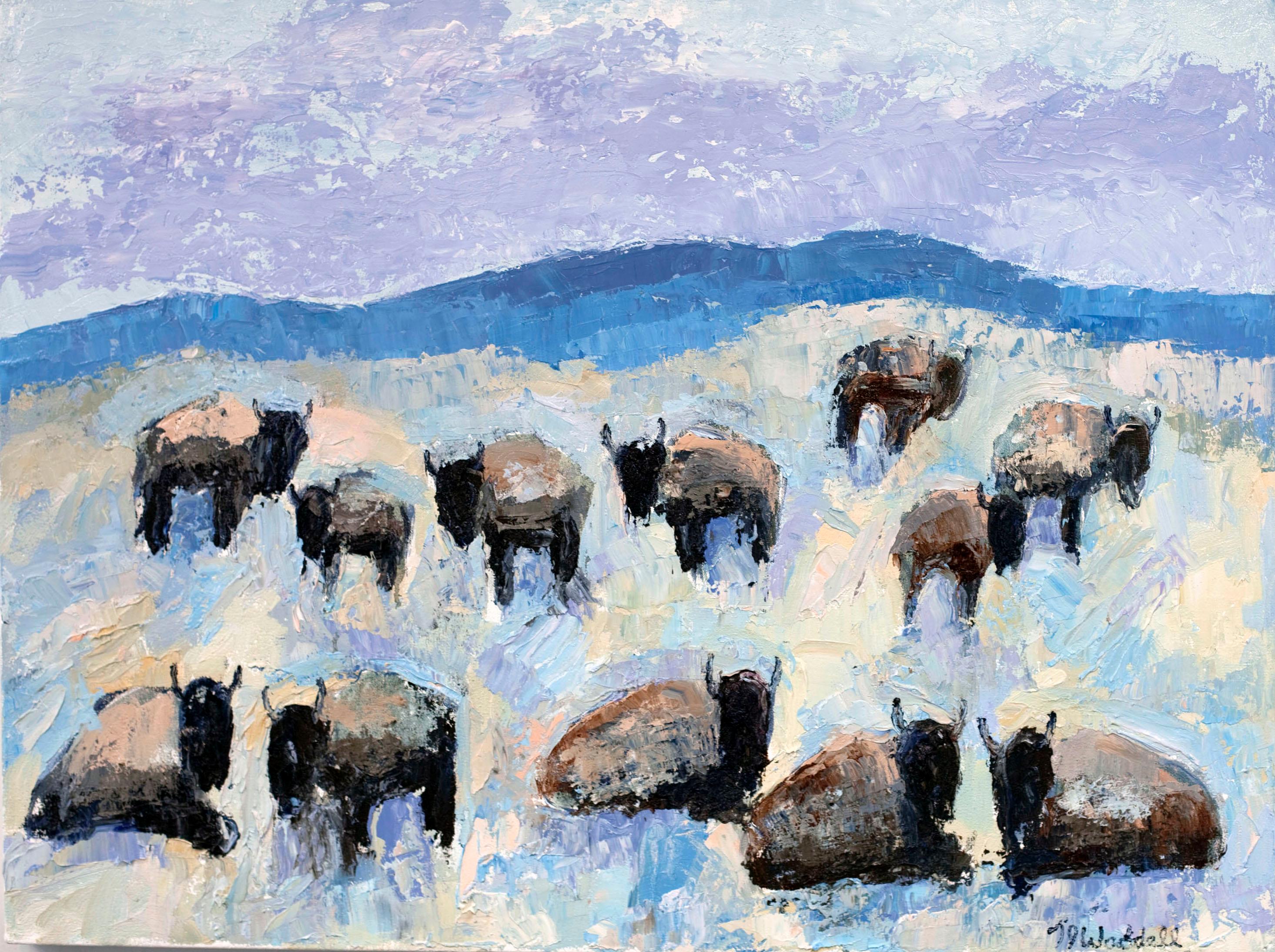 Theodore Waddell Animal Painting - Ruby Valley Buffalo #6