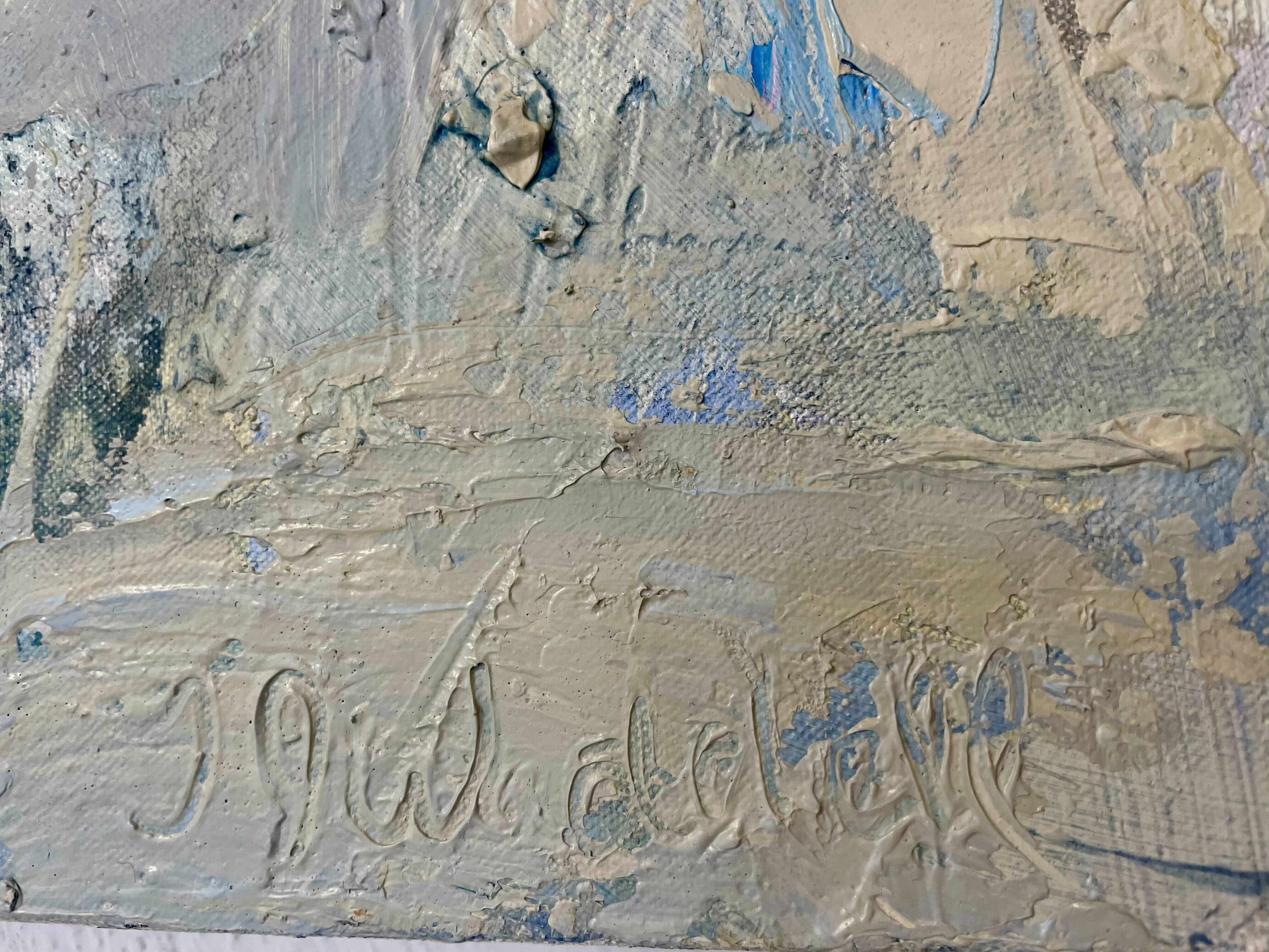 Rojos de las Montañas Nevadas - Animal Painting Gris de Theodore Waddell