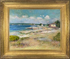 A Day at the Beach, Eastern Point, Oil on Canvas, 21 x 26 Inches