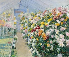 Flores en un invernadero