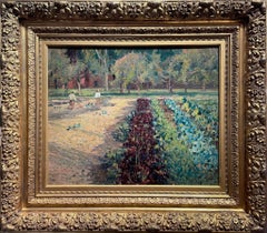 The Gardener’s Garden: 19th Century American Impressionist Oil