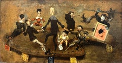 "Ring Around the Rosy" Theodore Wendel, circa 1880 Caricature of Duveneck Boys