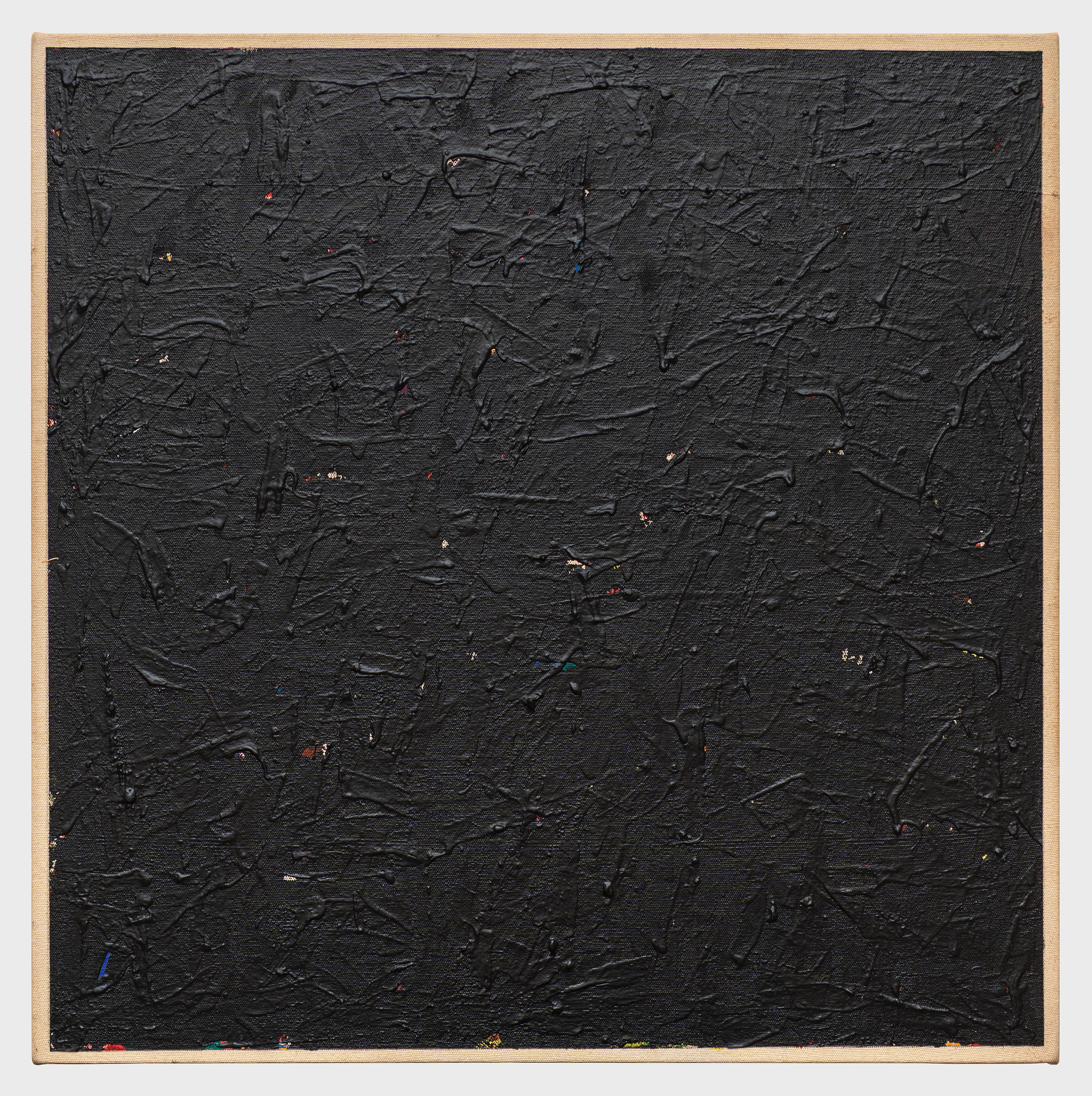 #24 Acrylic on Canvas, Abstract Painting, Signed, 22x22 Inches, 1972