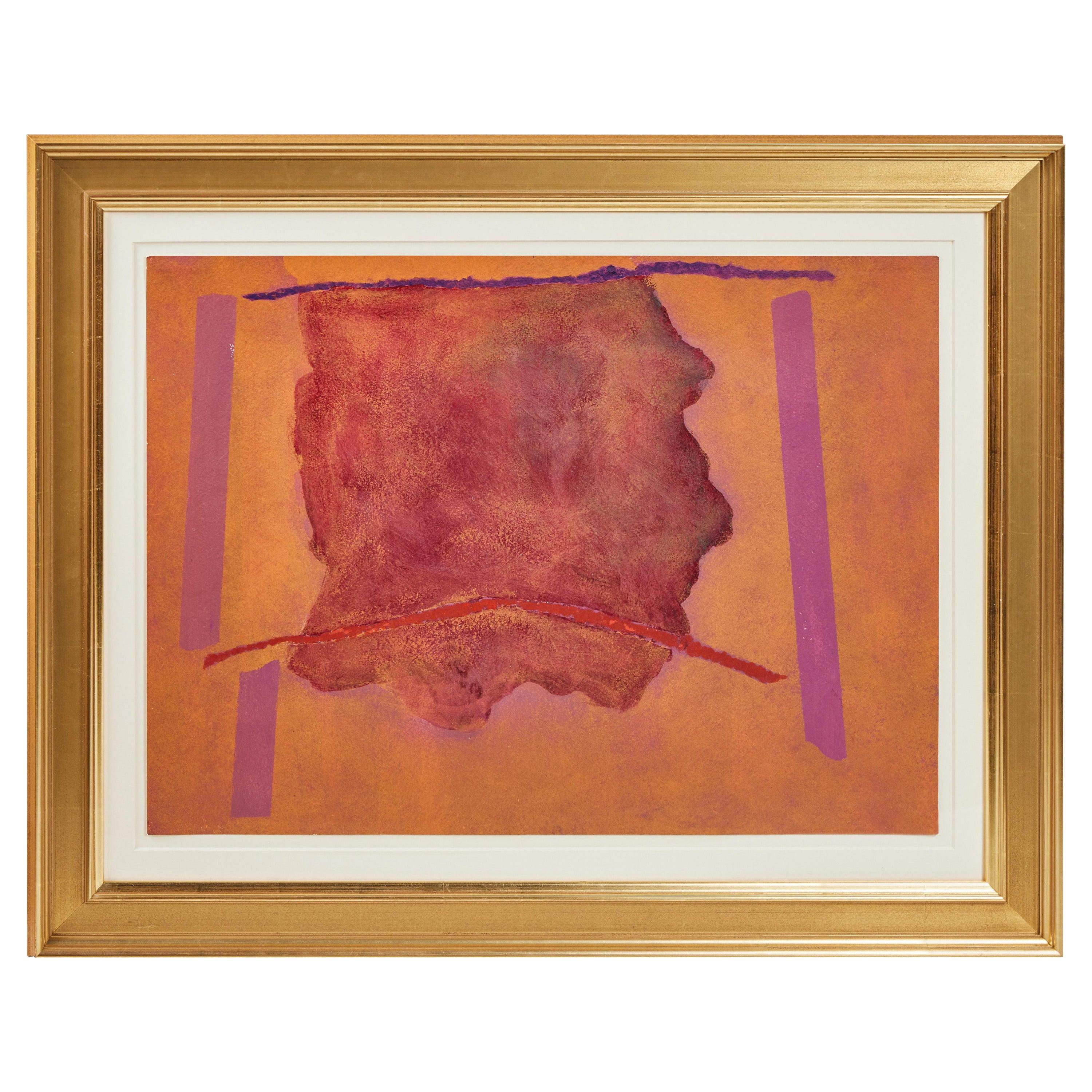 A signed, dated, 1974 acrylic-on-paper, "Infinity Field, Lefkada Series D" by renowned Abstract Expressionist painter, Theodoros Stamos (1922-1997). Select public collections: The Metropolitan Museum of Art, New York; the Hirshhorn Museum and