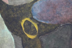 The Two Furies, Surrealist Abstract Oil Painting on Masonite by Theodoros Stamos