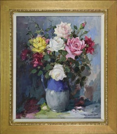 Natura morta con rose - Dipinto di Theodorus van Oorschot - Metà del XX secolo
