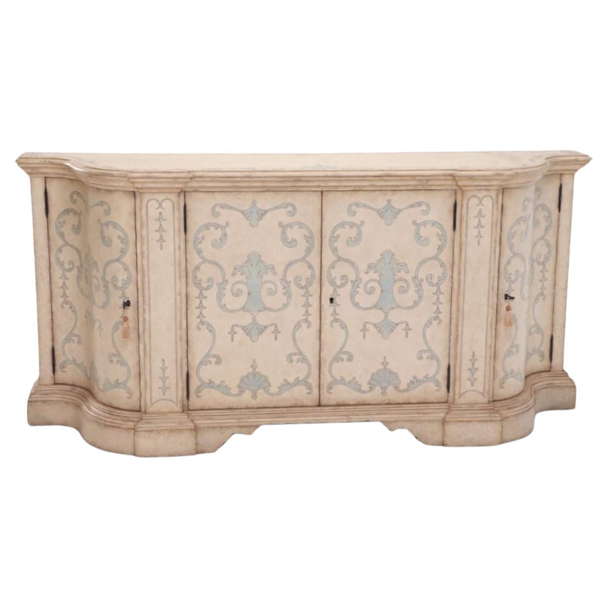 Theodre Alexander Venetion style painted sideboard or credenza