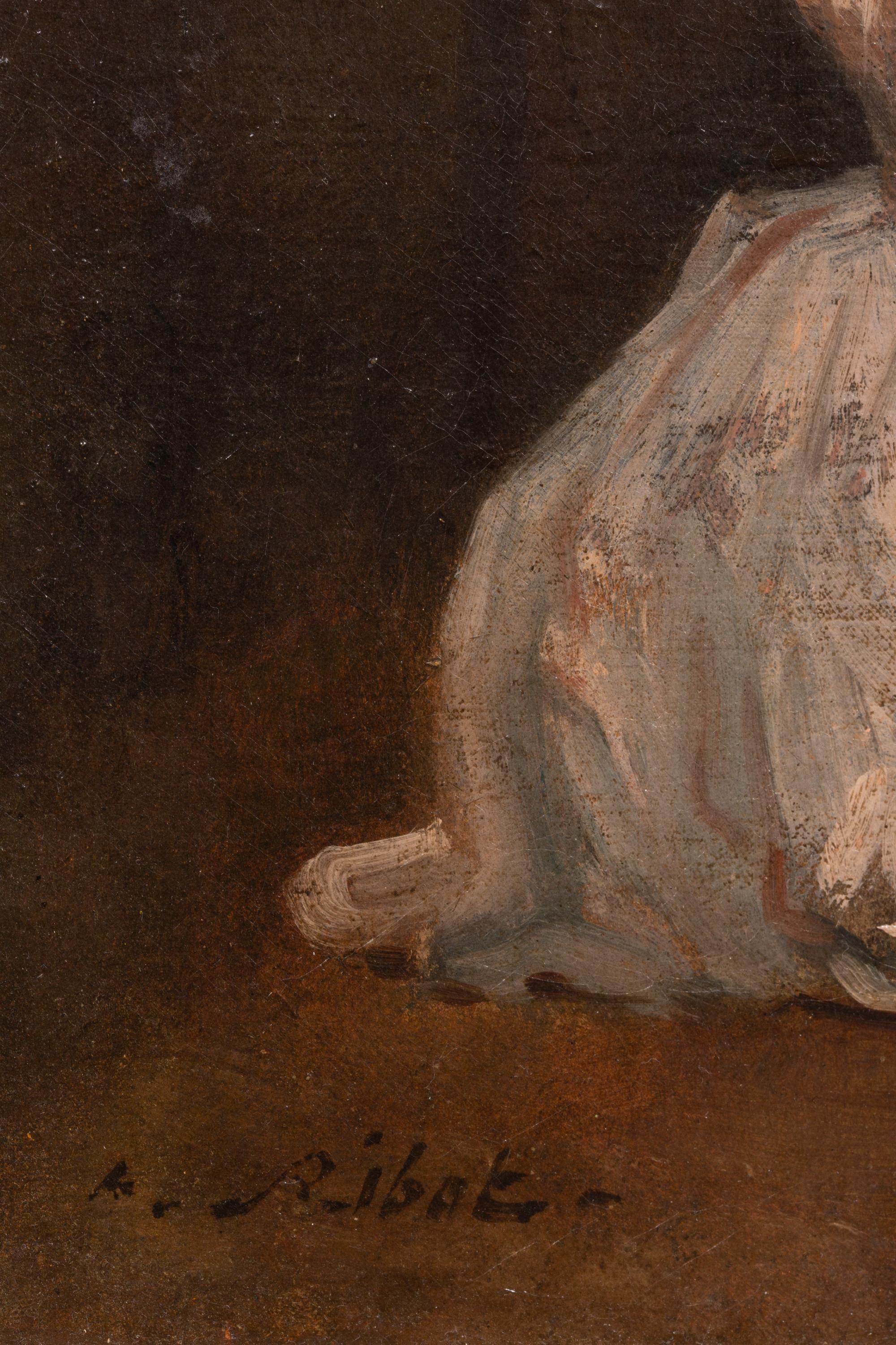 La Lezione di canto di Théodule Augustin Ribot, 1823 - 1891 in vendita 11