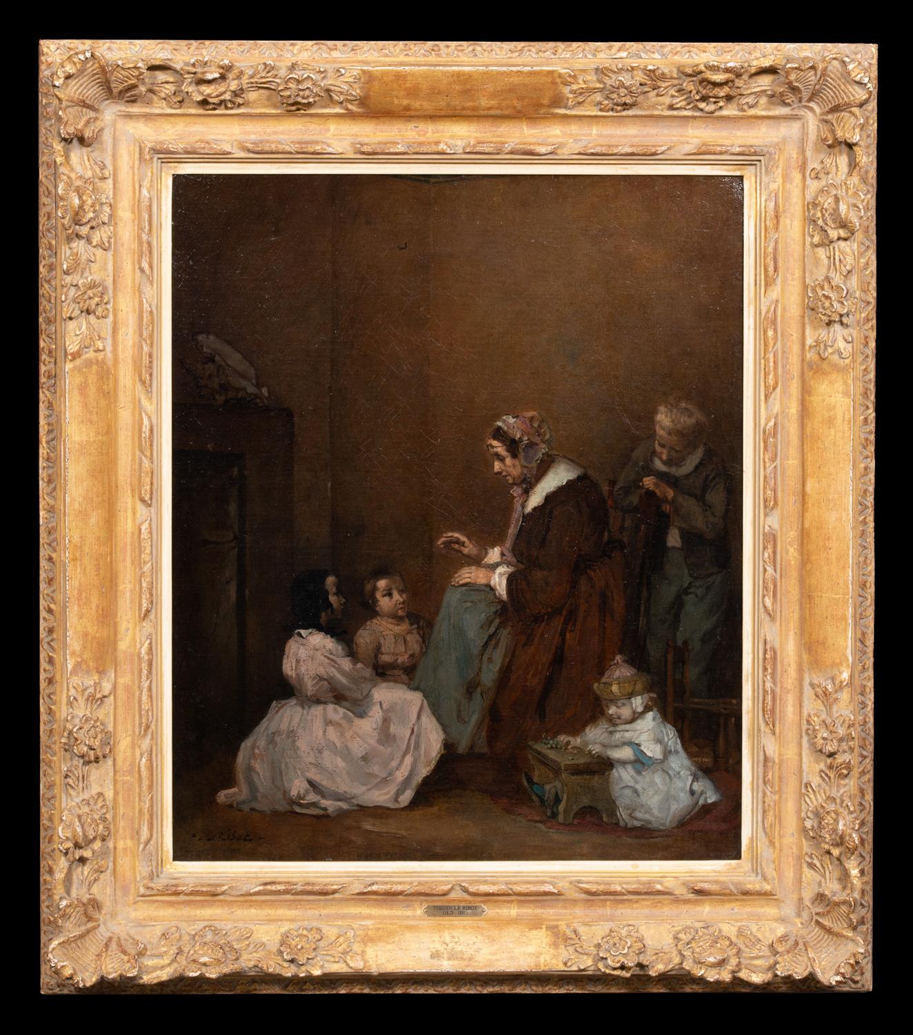La Lezione di canto di Théodule Augustin Ribot, 1823 - 1891 in vendita 1