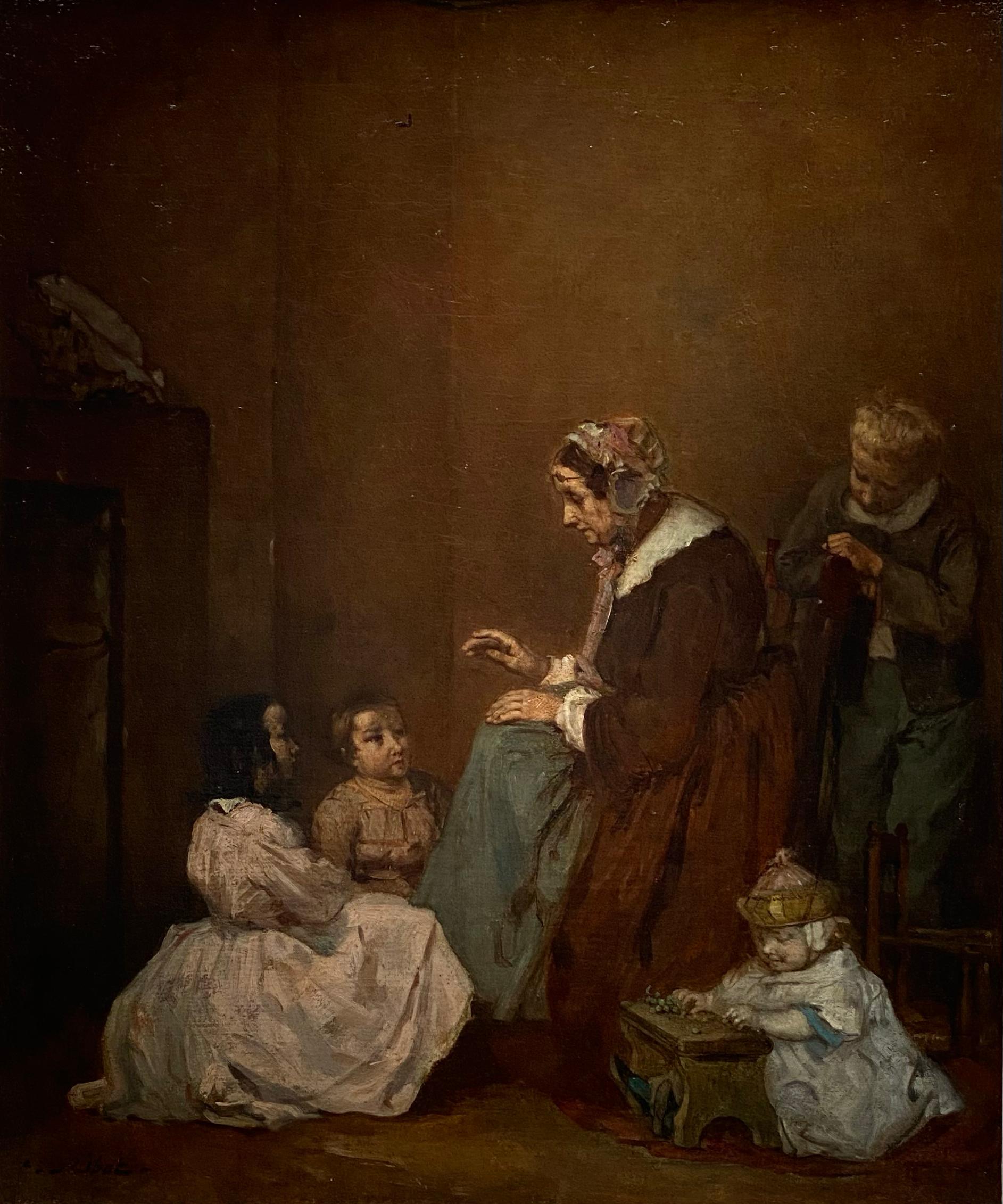 La Lezione di canto di Théodule Augustin Ribot, 1823 - 1891 in vendita 3
