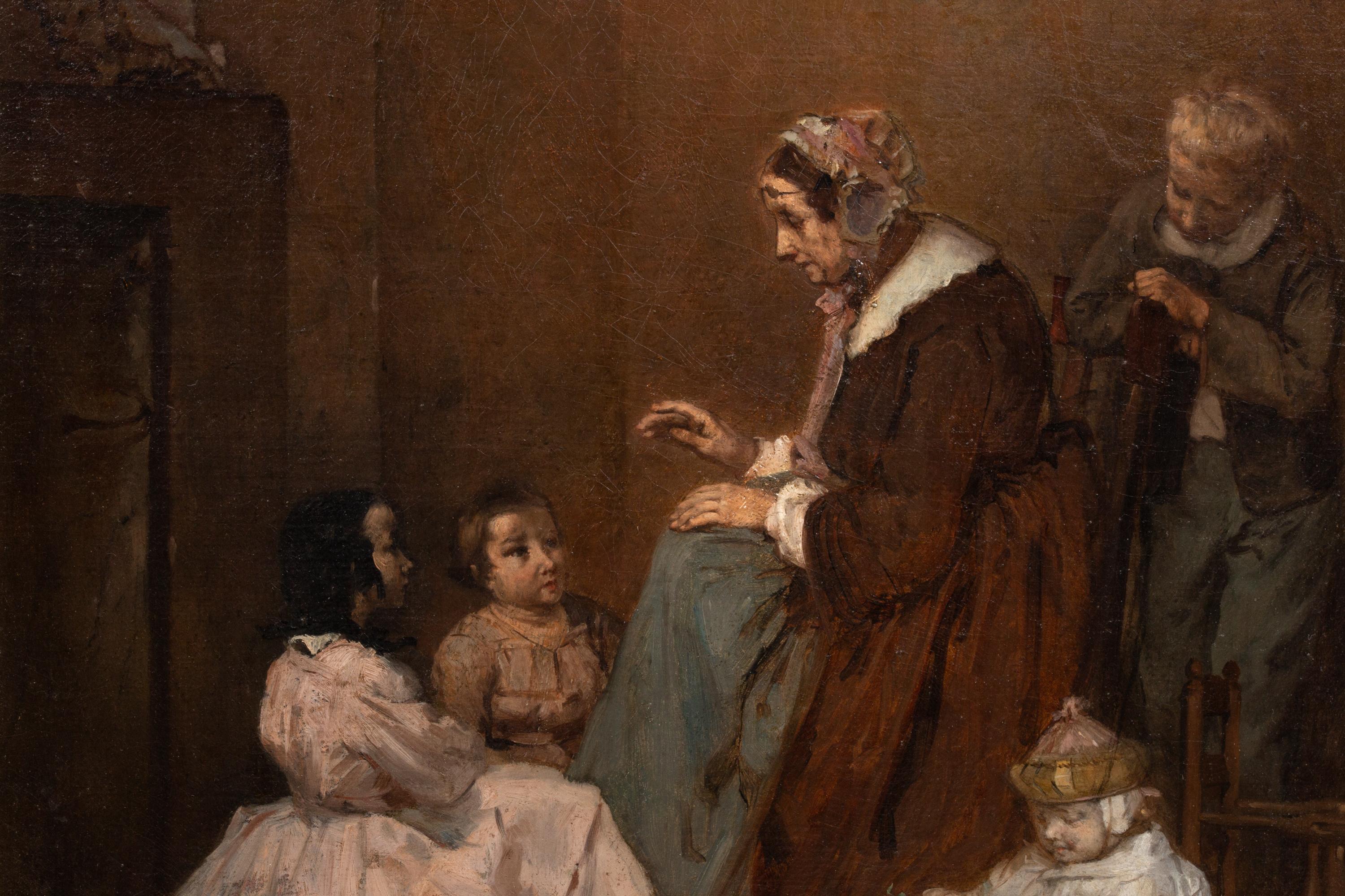 La Lezione di canto di Théodule Augustin Ribot, 1823 - 1891 in vendita 5