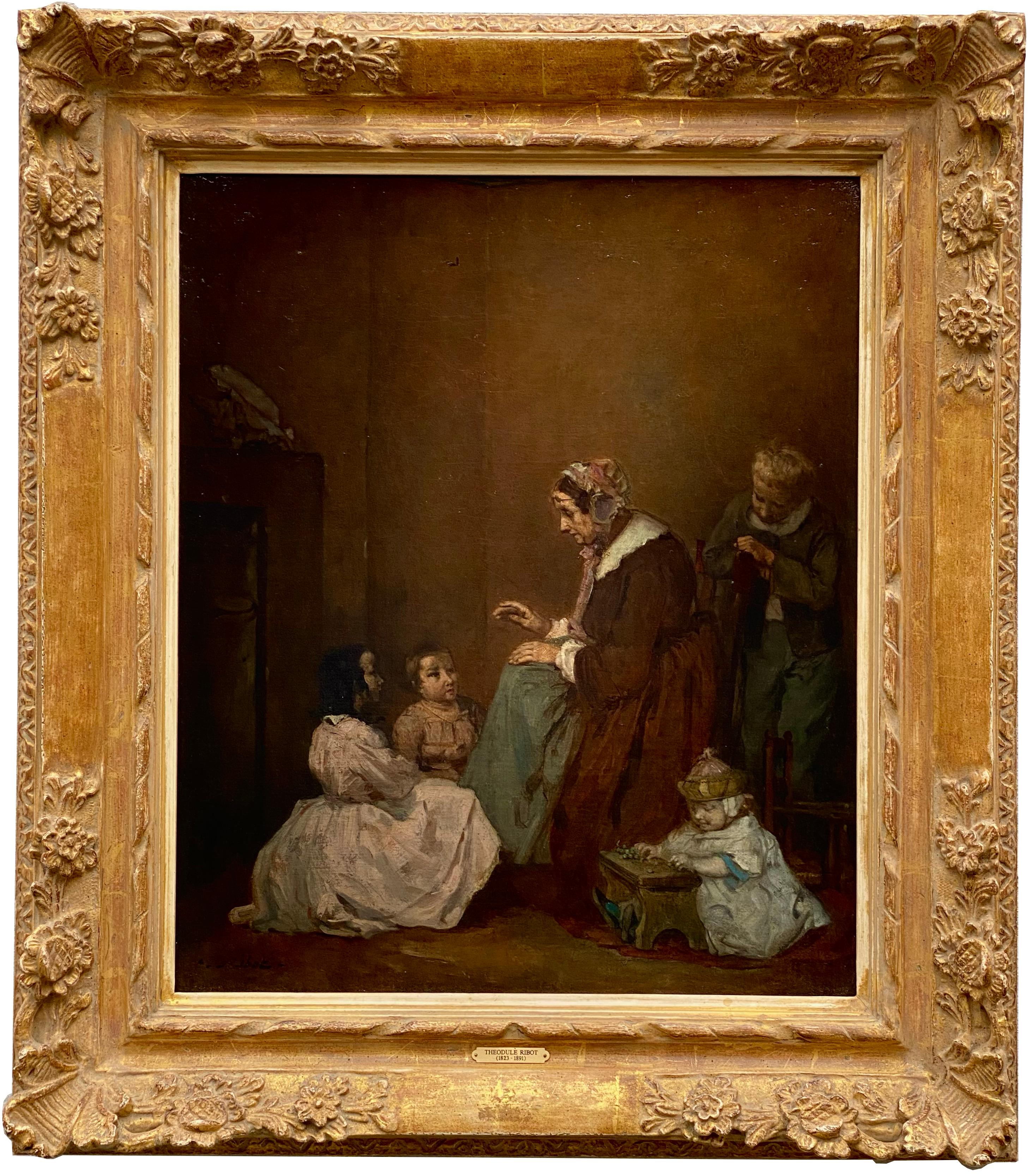 'La Leçon de Chant – The Singing Lesson' by Théodule Augustin Ribot, 1823 – 1891