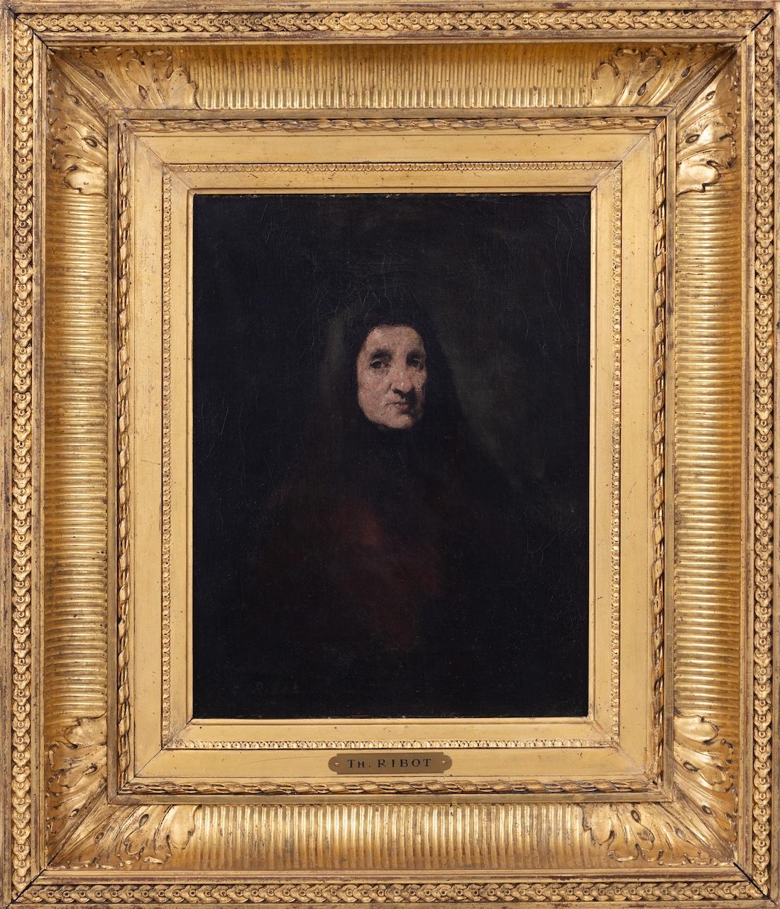 Théodule Augustin Ribot Portrait Painting – Porträt der Mutter des Künstlers