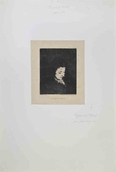 Portrait - Gravure de Théodule Ribot - 19e siècle