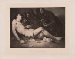 Saint Sebastien Martyr - Etching after Théodule Ribot - Early 19th Century