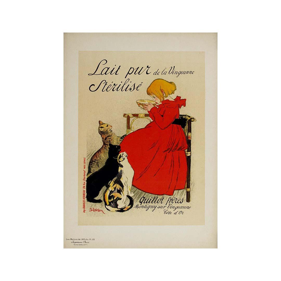 1897 Original Poster - Les Maîtres de l'affiche Pl. 95 Lait pur de la Vingeanne - Art Nouveau Print by Théophile Alexandre Steinlen
