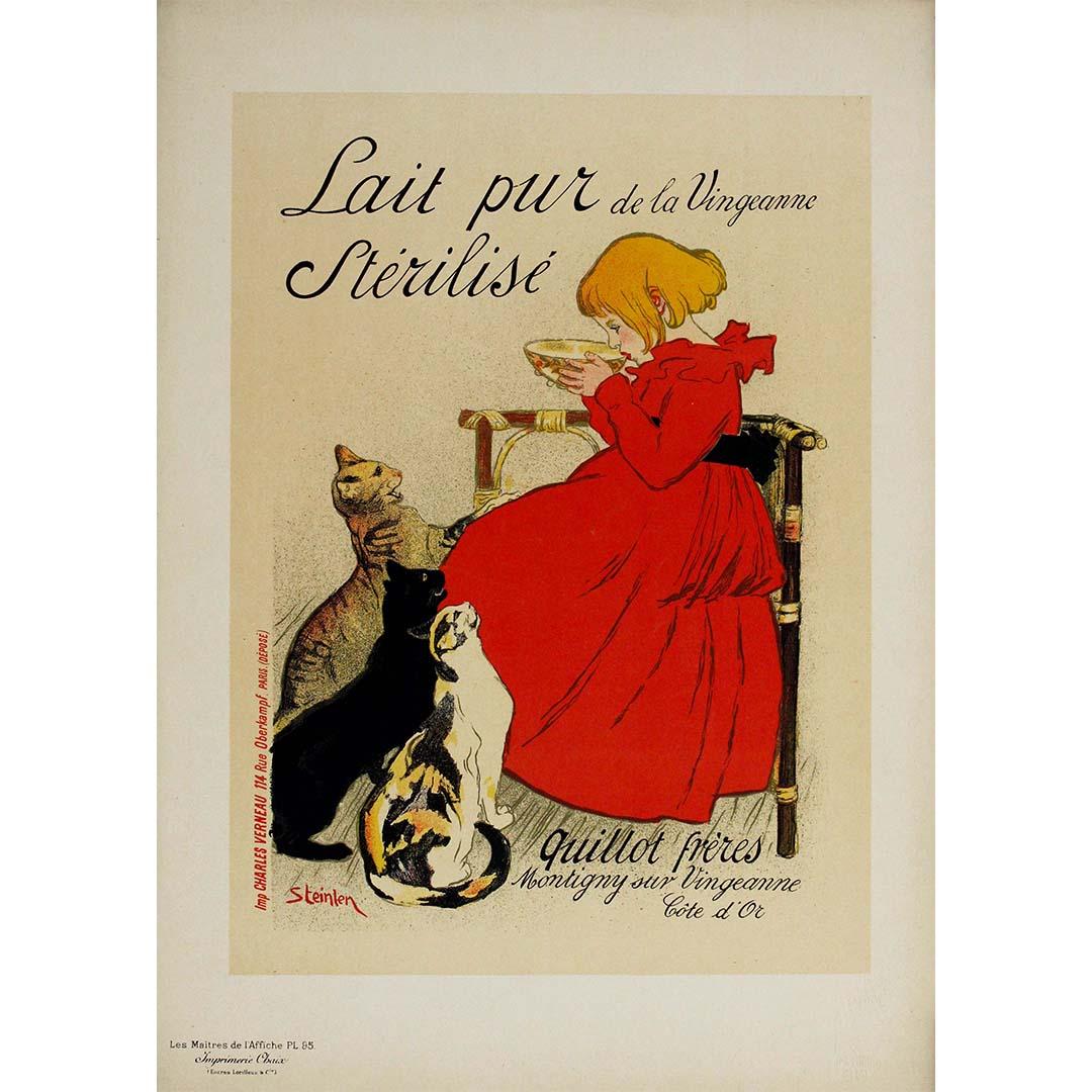1897 Original Poster - Les Maîtres de l'affiche Pl. 95 Lait pur de la Vingeanne - Print by Théophile Alexandre Steinlen