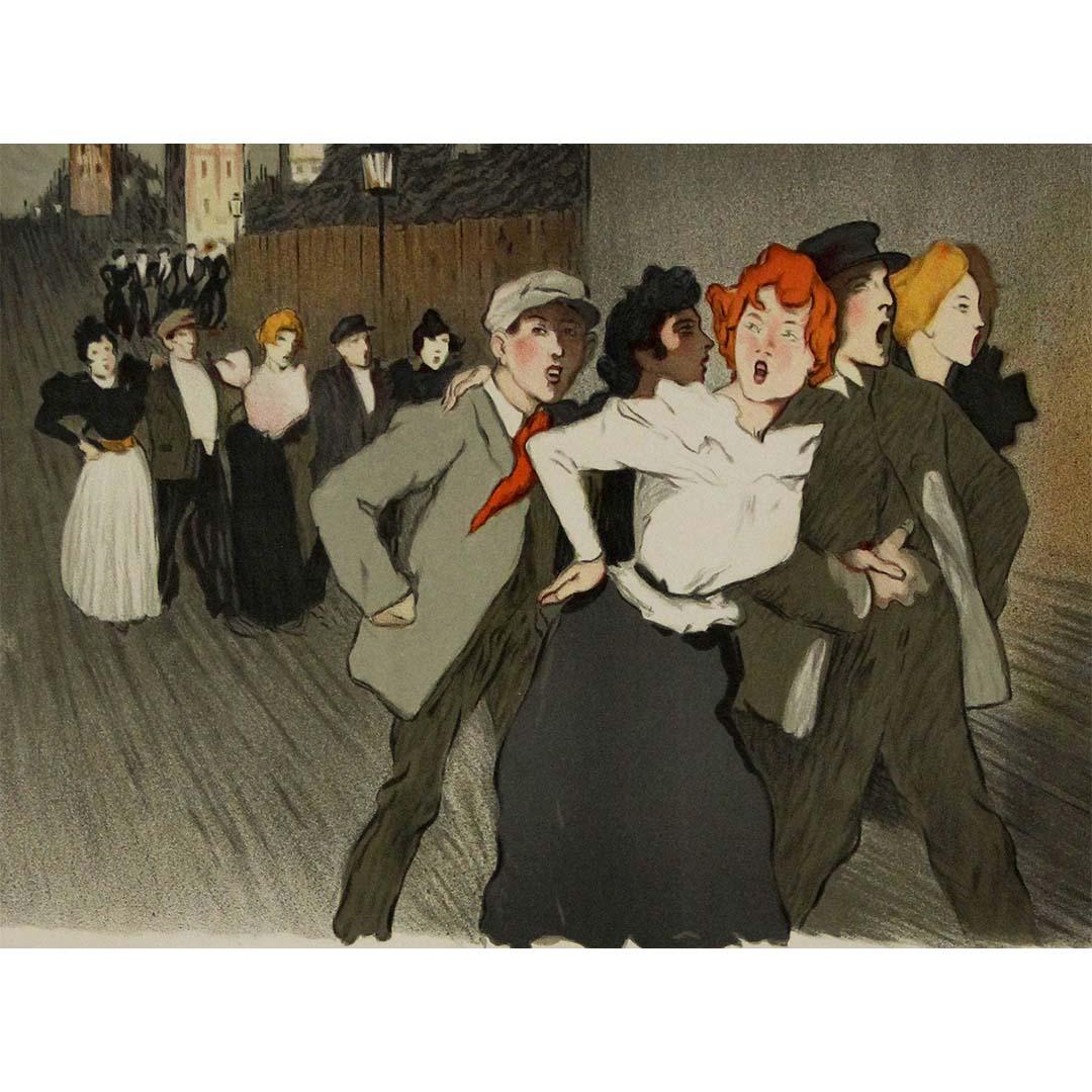 1961 original exhibition poster Steinlen retrospective For Sale 1