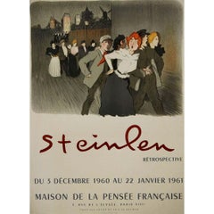 Original-Ausstellungsplakat Steinlen, Retrospektive 1961