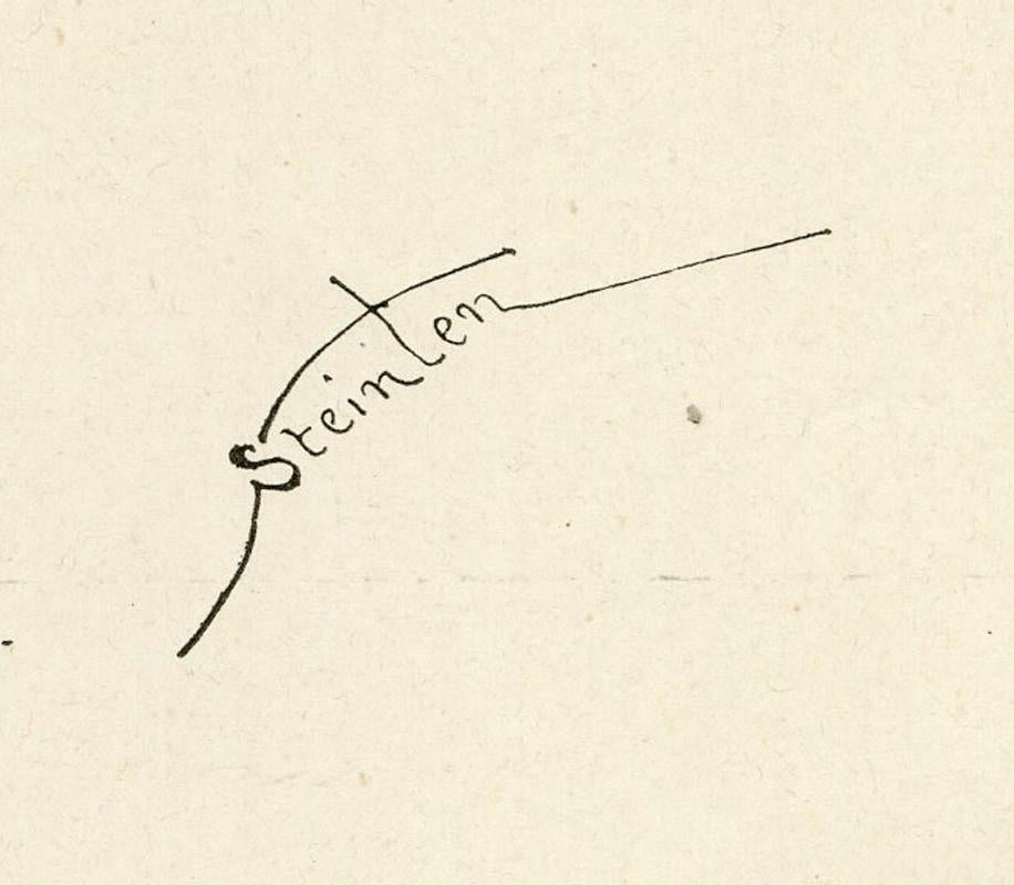 A black cat and a cute little Dutch girl, from Le Chat Noir
An impression of this image is in the collection of the de Young/Legion of Honor Fine Arts Museum of San Francisco
from Le Chat Noir
Gillotage chromotype, 1898
Signed in the image lower