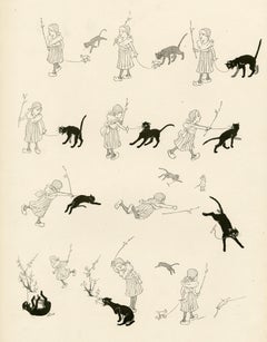 Un gatto nero e una simpatica bambina olandese, da Le Chat Noir