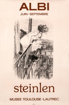 "Albi - Steinlen" Art Nouveau Paris Original French Exhibition Poster