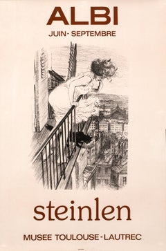 "Albi - Steinlen" Art Nouveau Paris Original French Exhibition Poster