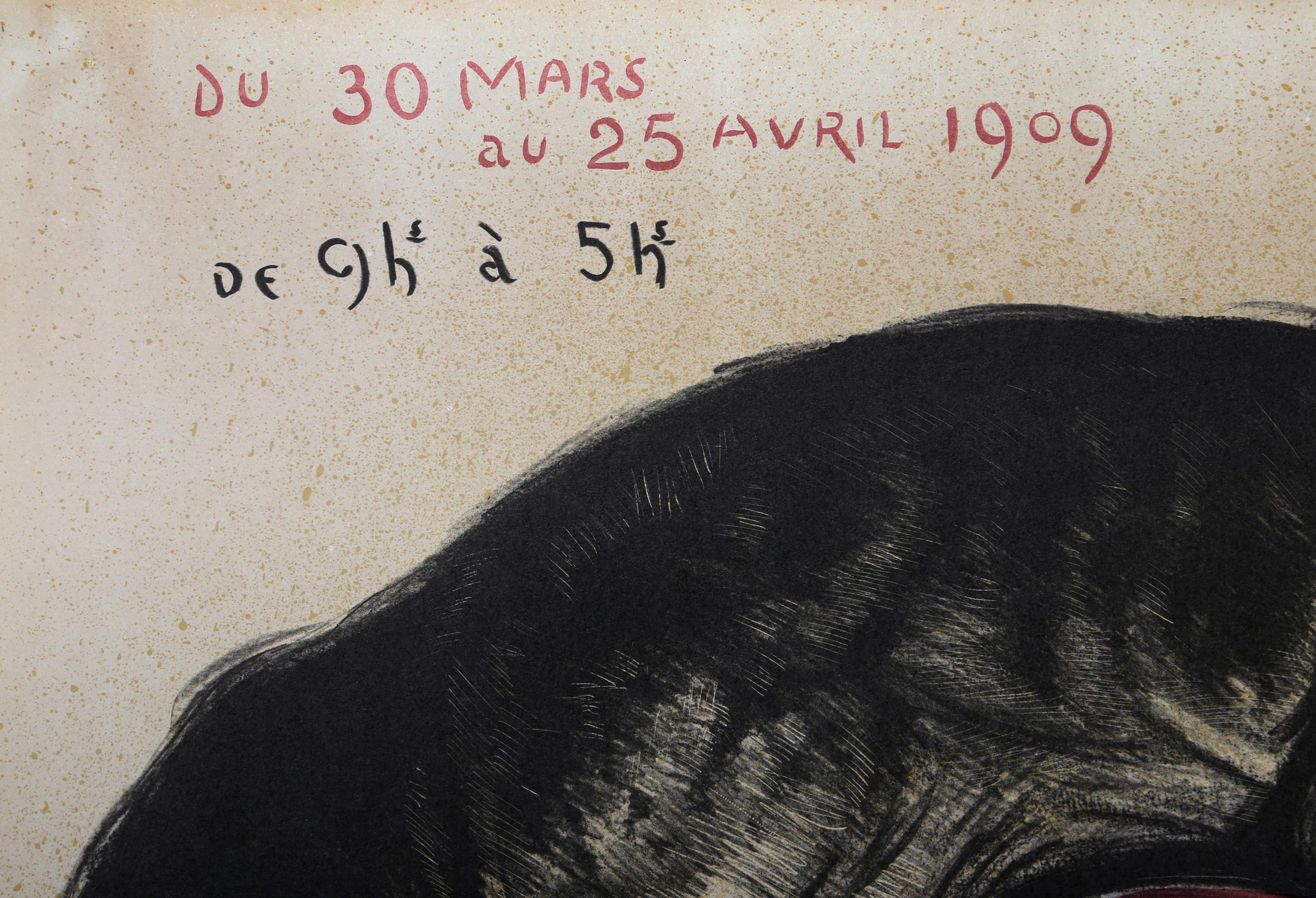 Affiche Art nouveau de Theophile Alexandre Steinlen - Marron Animal Print par Théophile Alexandre Steinlen