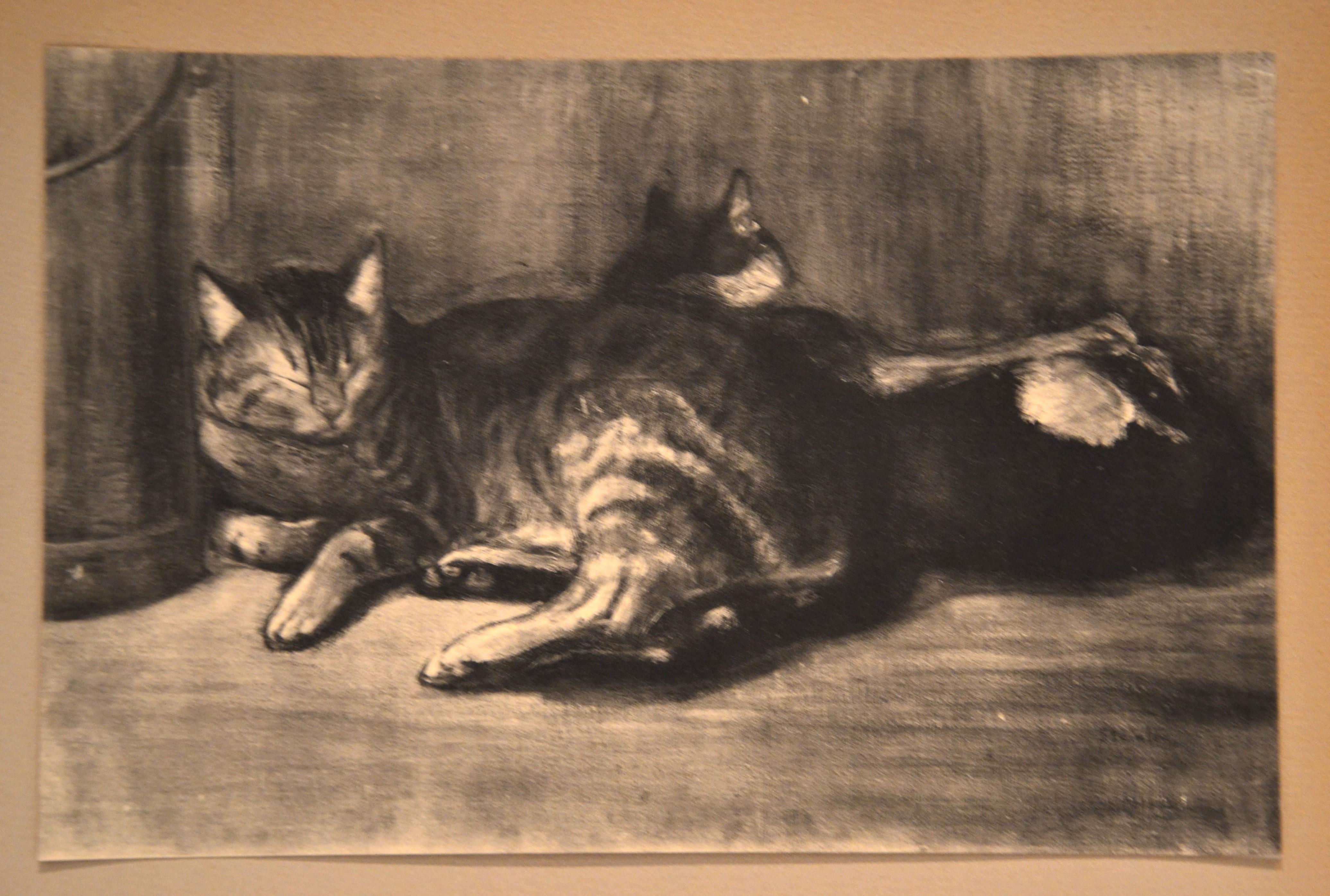 Théophile Alexandre Steinlen Animal Print - Cats - From Chats et Autres Bêtes - Original Lithograph 1933
