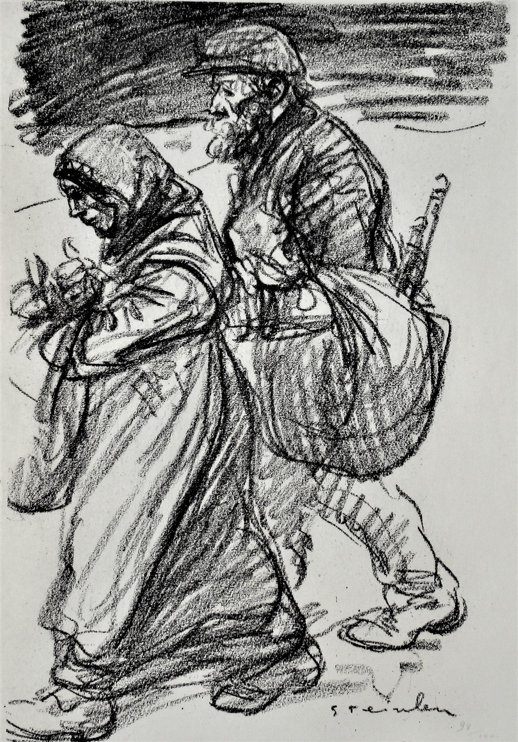 Evacues - Print by Théophile Alexandre Steinlen