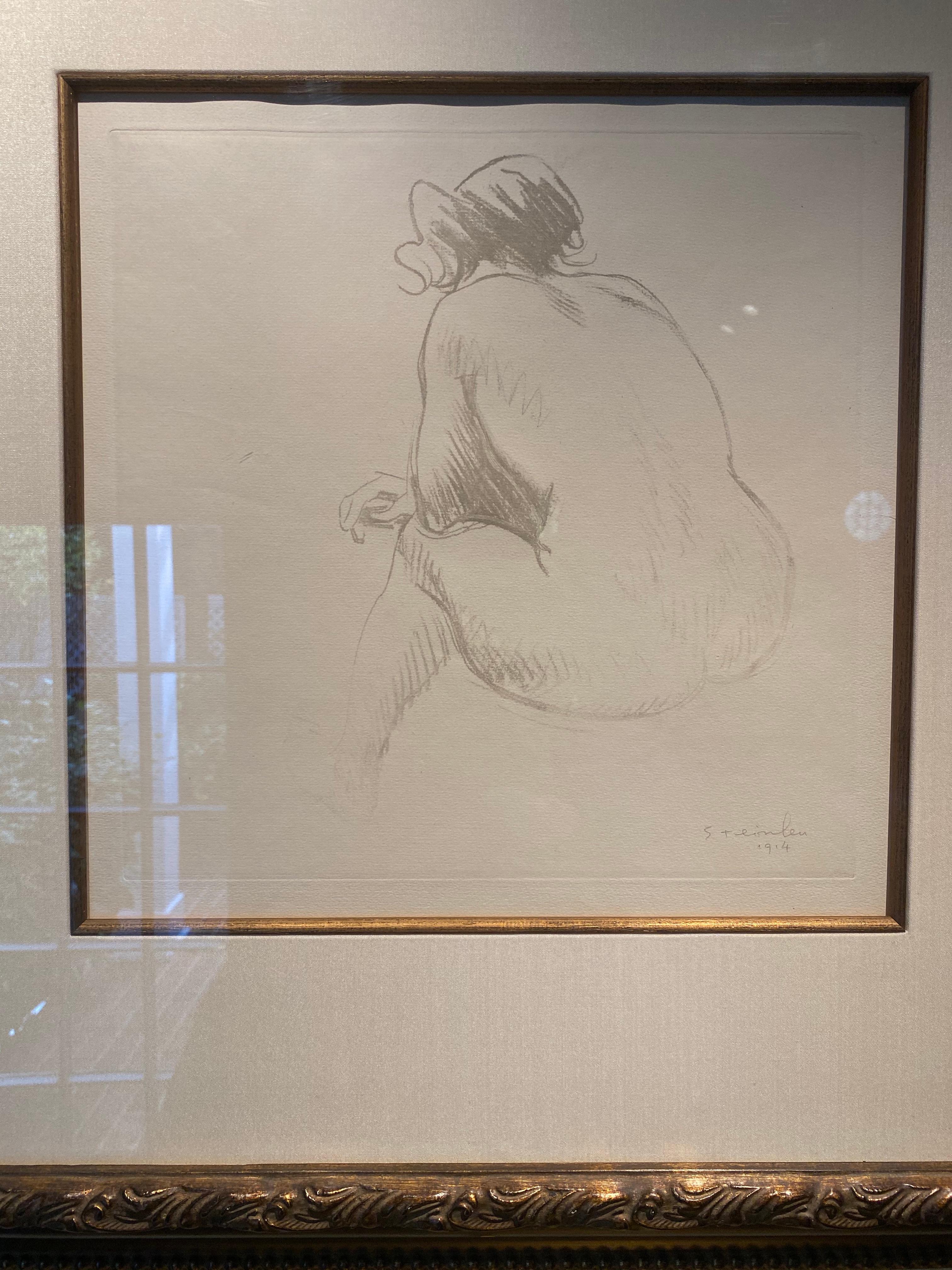 « Femme Nue » de Steinlen - Art nouveau Print par Théophile Alexandre Steinlen